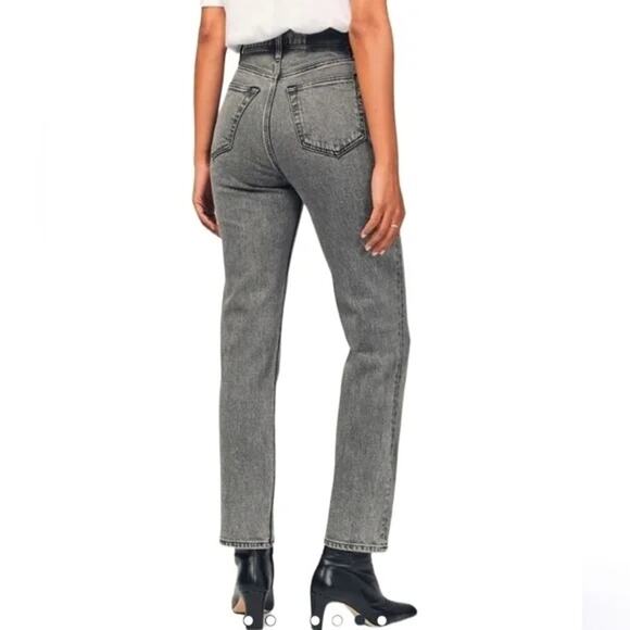 Abercrombie & Fitch Ankle Straight Ultra High Rise Jeans Womens Size 28 6S Gray - Picture 4 of 12